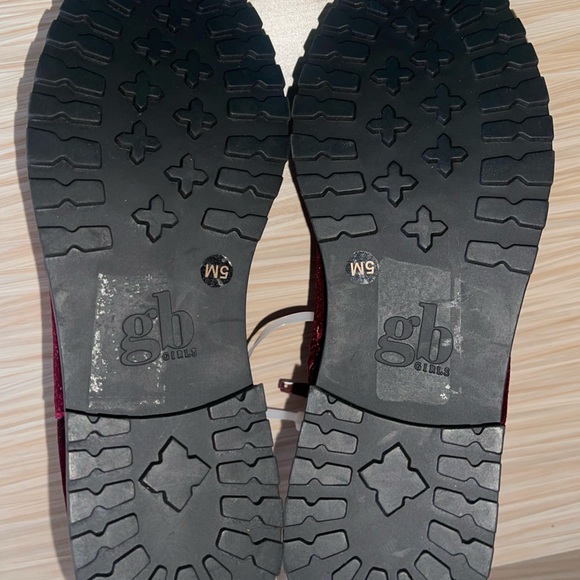 Gianni Bini Arya-Girl Velvet Rhinestone Mahroon Ankle Shoes New without a Tag - Picture 5 of 6